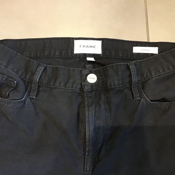 Frame Denim Le Garcon Washed Black Boyfriend Jean - Picture 5 of 6